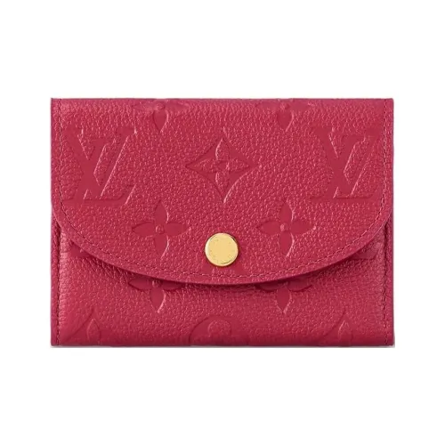 LOUIS VUITTON Rosalie Leather Wallet Women's Red