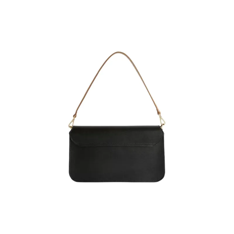 Alviero Martini Patchwork Cow Leather Handbag Shoulder Bag Crossbody Bag Women's Black-1