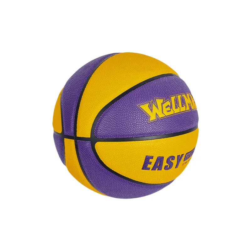 WELLman PU Basketball Purple Gold Size 7 Ball Training Unisex-3
