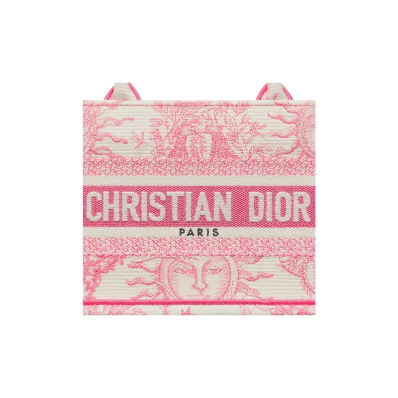 DIOR DIORIVIERA Embroidery Tote Bag, Shopping Bag, Shoulder Bag, Crossbody Bag, Handbag Women's Candy Pink-3