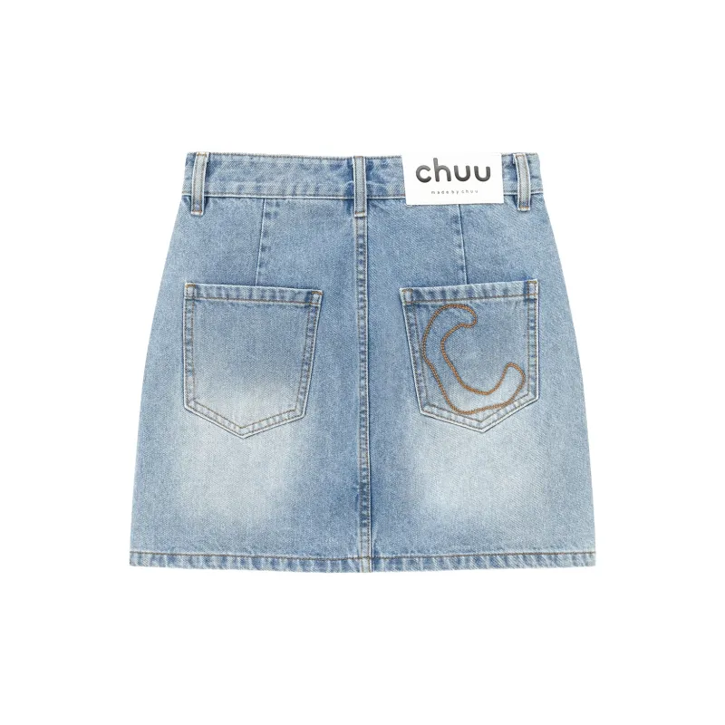 CHUU Denim Short Skirts Women's Denim Blue-1
