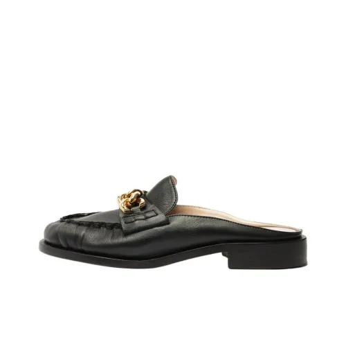 Schutz Slip-Resistant Wrap-toe Slippers Women's Black