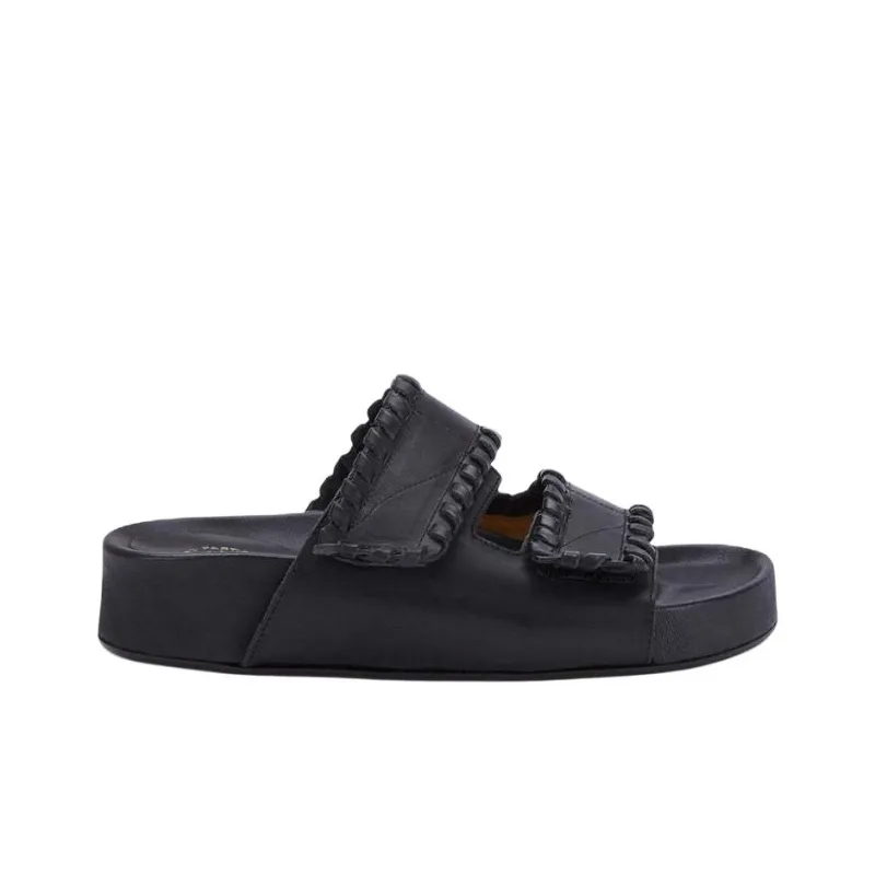 ATP Atelier Slip-Resistant Slide Slippers 4cm Women's Black-1