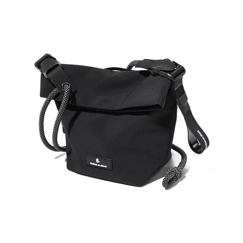 LIVEBOX EN DIRECT Nylon Bucket Bag, Crossbody Bag Regular Men's Black-1
