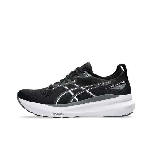 Asics Gel Kayano 31 Anti Slip Wear Resistant Low Top Casual Running Shoes Men's Black White