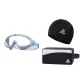 White/Blue Large Frame Swim Goggles+Swimming Cap+Swim Bag