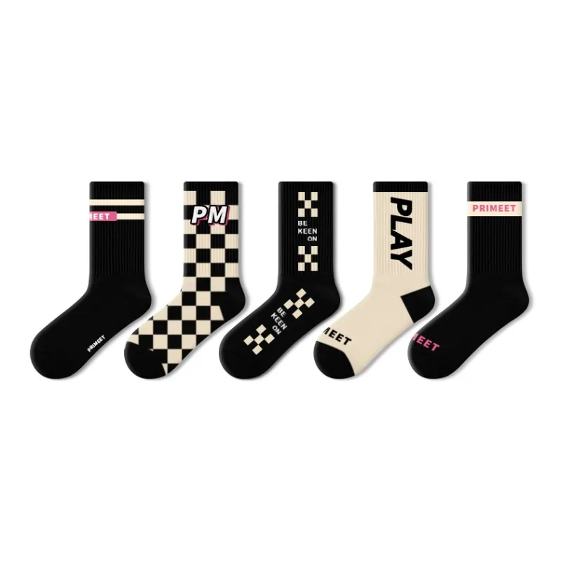 Primeet Mid Calf Socks Unisex 5 Pack-4