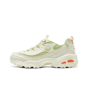 Skechers DLITES Low Top Casual Shoes Women's Beige Green Orange