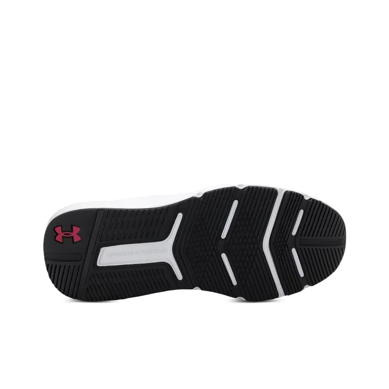 Under Armour Cushioned Slip-Resistant Low-Top Training Shoes Men's White Red-4