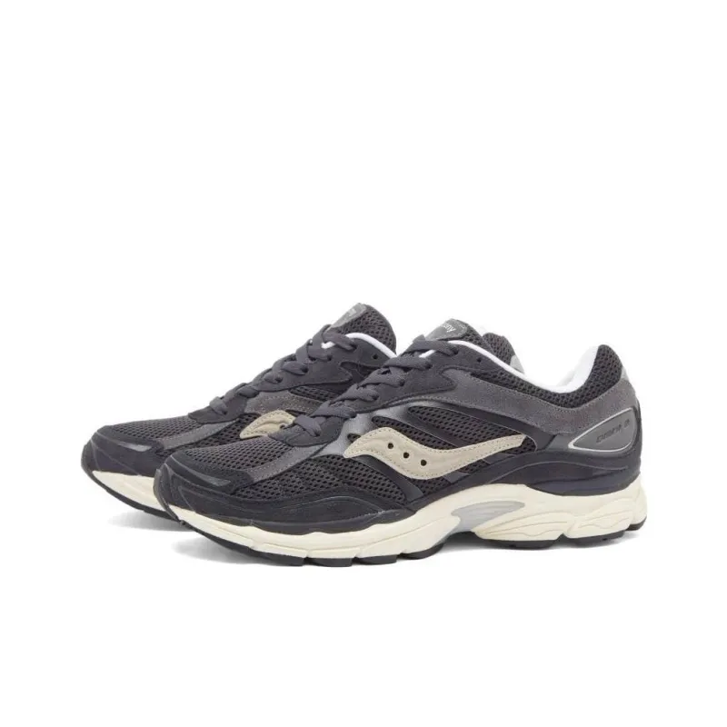 Saucony Pro Grid Omni 9 Anti Slip Wear Resistant Low Top Running Shoes Men's Black-2