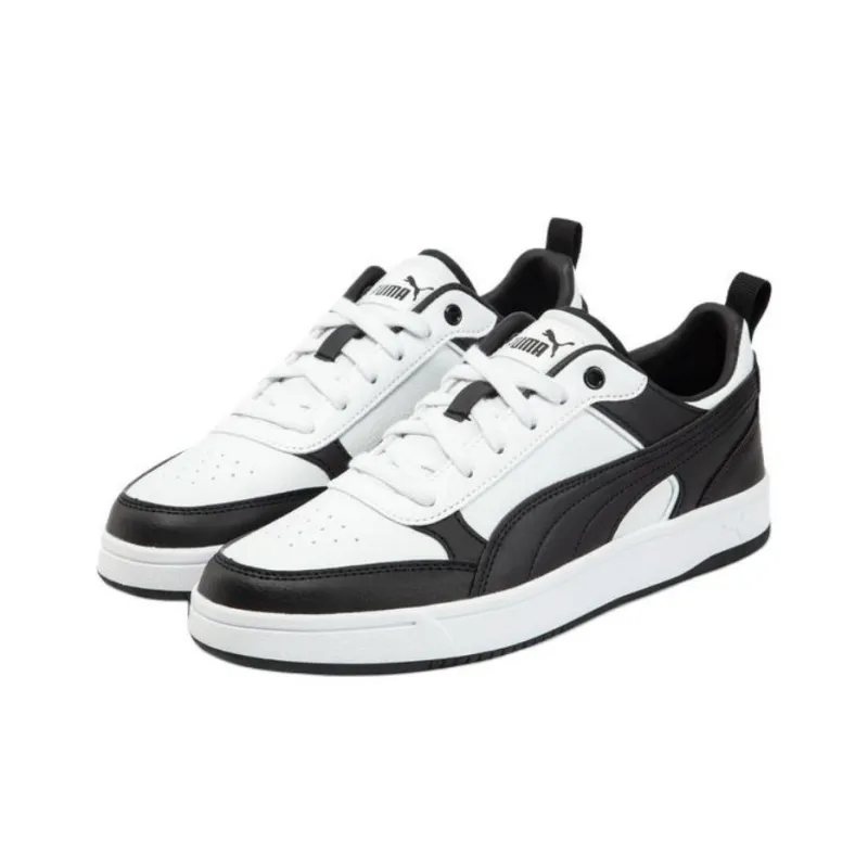 PUMA DRIBBLE Anti Slip And Wear Resistant Breathable Low Top Skateboard Shoes Unisex White Black-2
