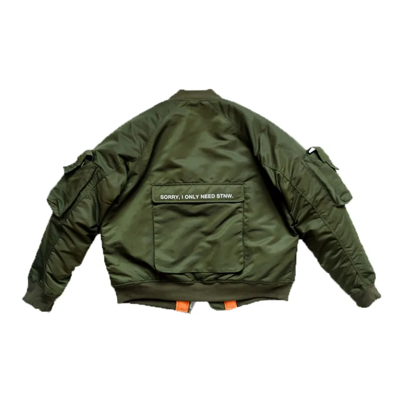 STNW Baseball Collar Loose Fit Long Sleeved Jacket Unisex-4