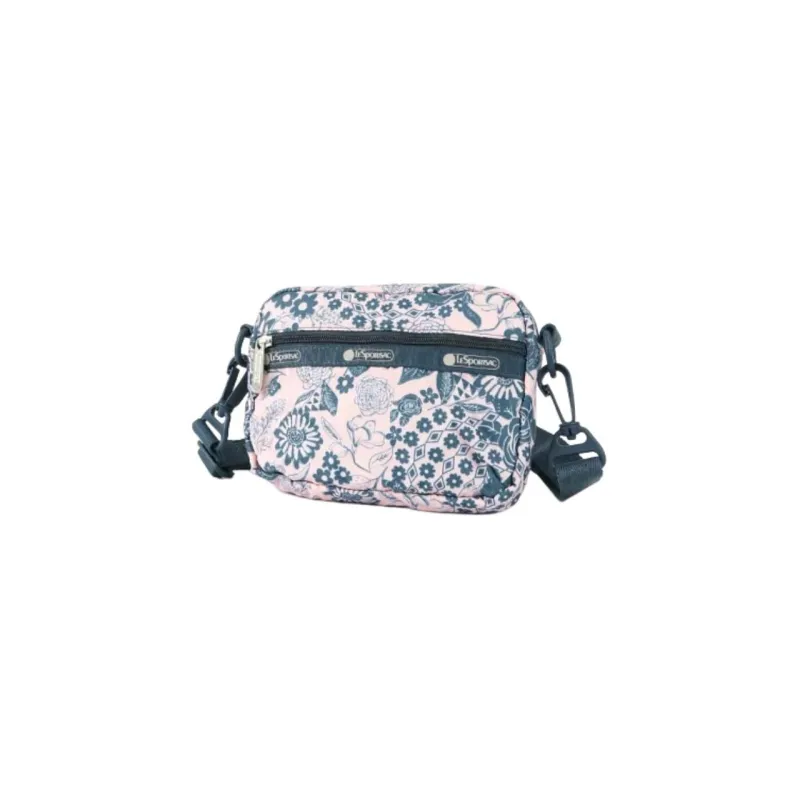 LeSportsac Polyester Crossbody Bag Shoulder Bag Women's Blue & Pink-0