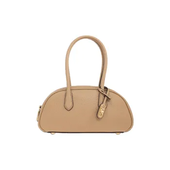 MICHAEL KORS Grain Leather One Shoulder Handbag Women's Beige
