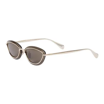 KENZO Metal Oval Sunglasses Women's Gold