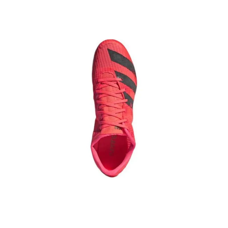 Adidas Distancestar Spikes Cushioning Wear Resistant Running Shoes Men's Red Black-4
