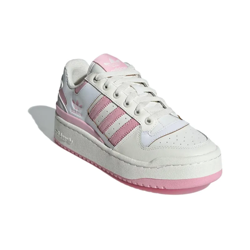 Adidas Originals FORUM BOLD STRIPES Low Top Skateboard Shoes Women's White Pink-2