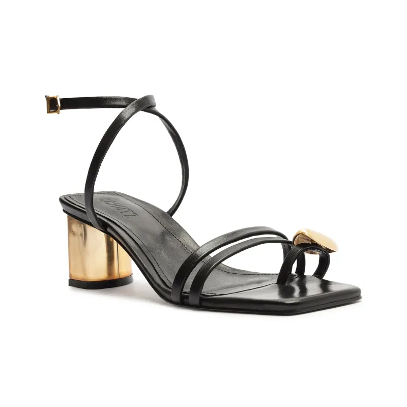 Schutz Elysa Atanado Strap Sandals 6.5cm Women's Black-2