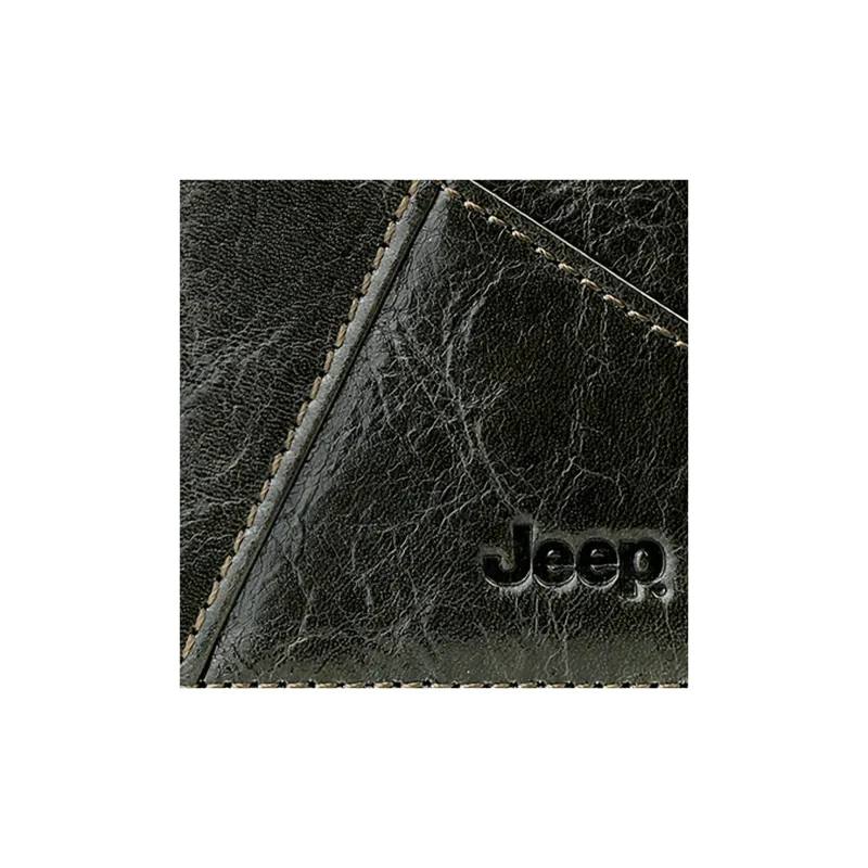 Jeep Cow Leather Card Holder Regular Men's Olive-5
