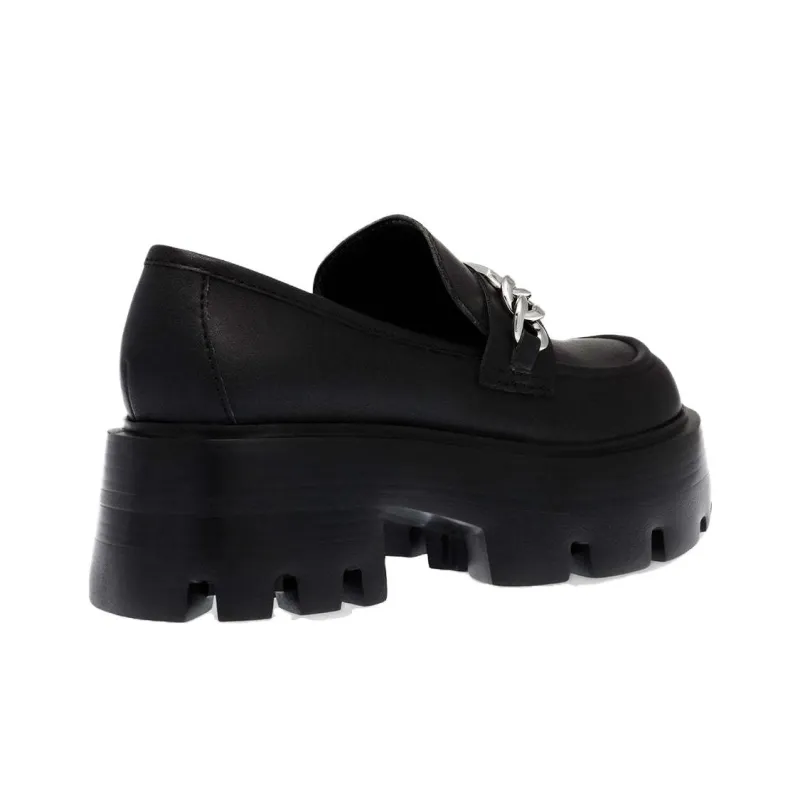 STEVE MADDEN Motoride Loafers Women's Black-4