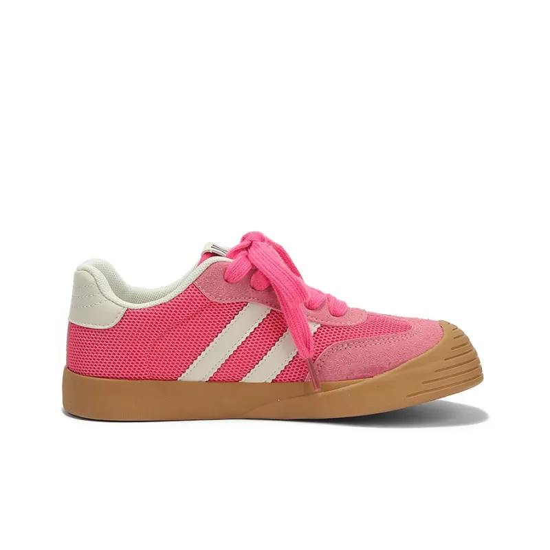 Yobn Lightweight And Breathable Skateboard Shoes Women's Strawberry Pink-4