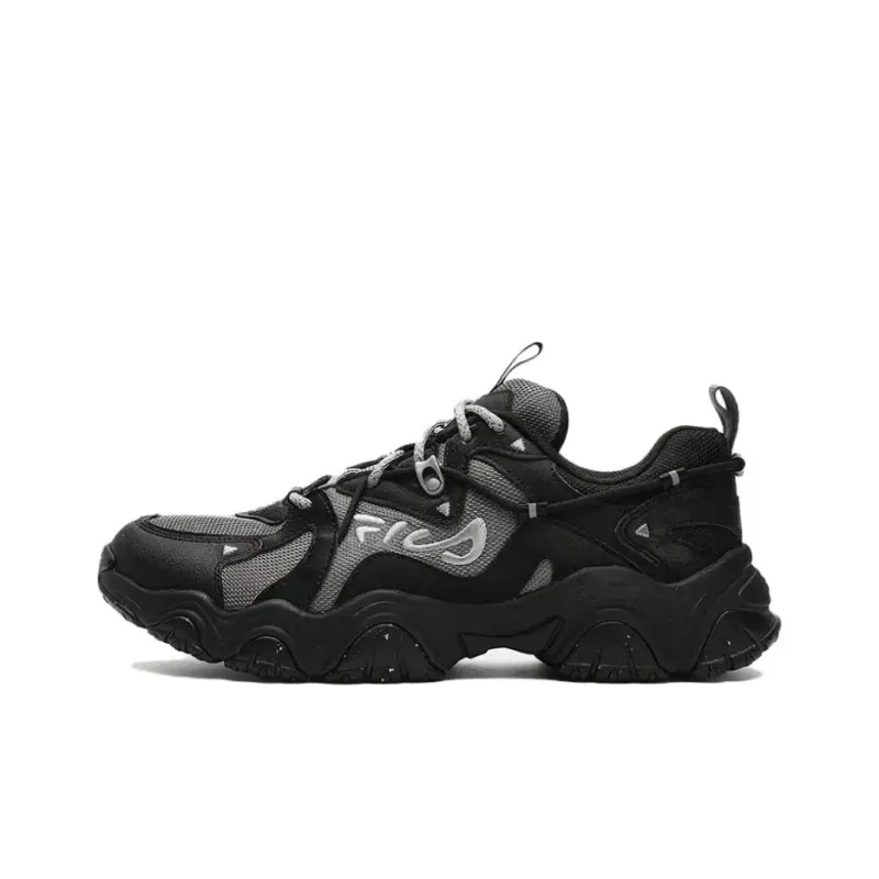 FILA Fluid 4 Breathable Low Top Casual Shoes Women's Black-0