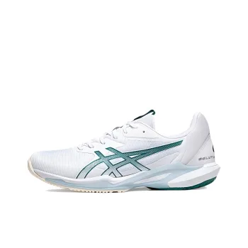 Asics Solution Speed FF 3 Slip Resistant Low Top Tennis Shoes Men's White Green