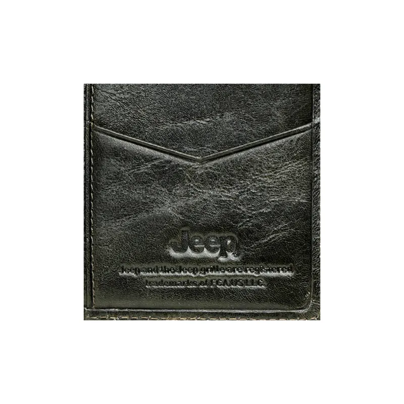 Jeep Cow Leather Card Holder Regular Men's Olive-6