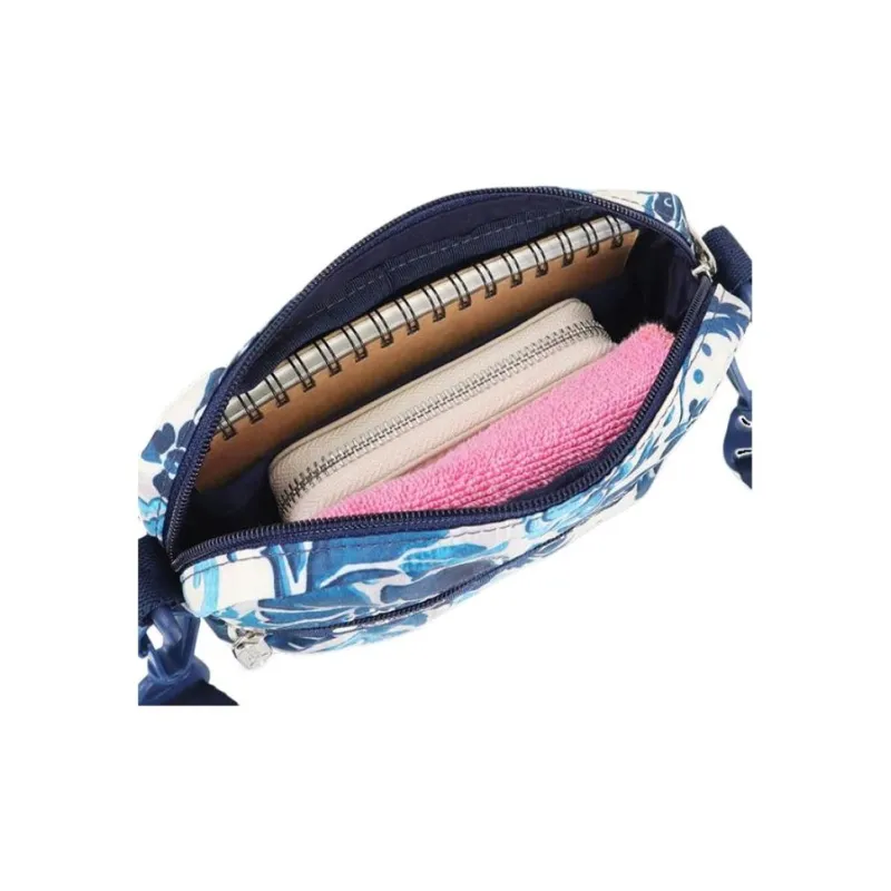 LeSportsac Polyester Crossbody Bag Shoulder Bag Women's Blue & White-6