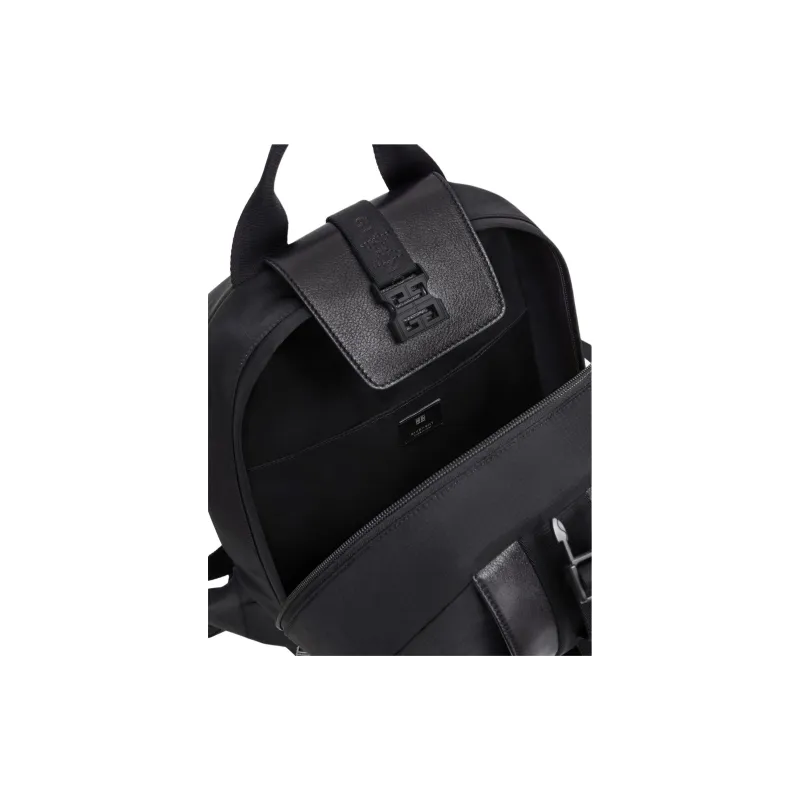 Givenchy Nylon With Leather Backpack Medium Size Men's Black-3