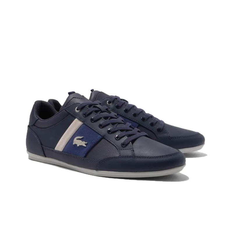 LACOSTE Chaymon Anti-Slip Wear-Resistant Low-Top Casual Shoes Men's Blue-1