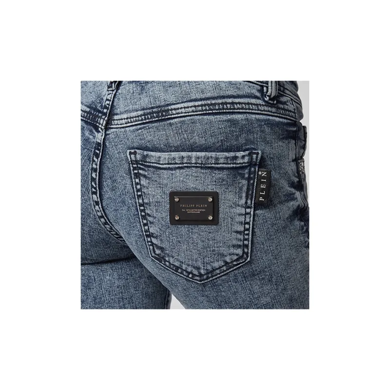 PHILIPP PLEIN High waisted Crystal Jeggings-1