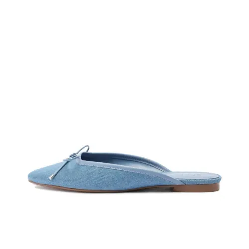 Schutz Wrap-toe Slippers Women's Blue
