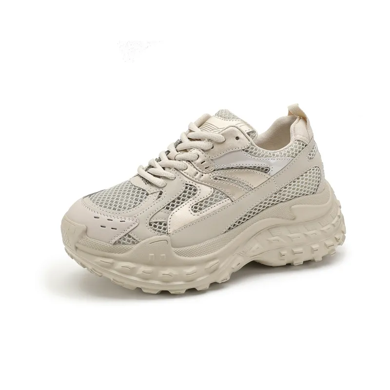 D:FUSE SCANDINAVIA Wear-Resistant Breathable Lightweight Height Increasing Low-Top Chunky Sneakers Women's-41