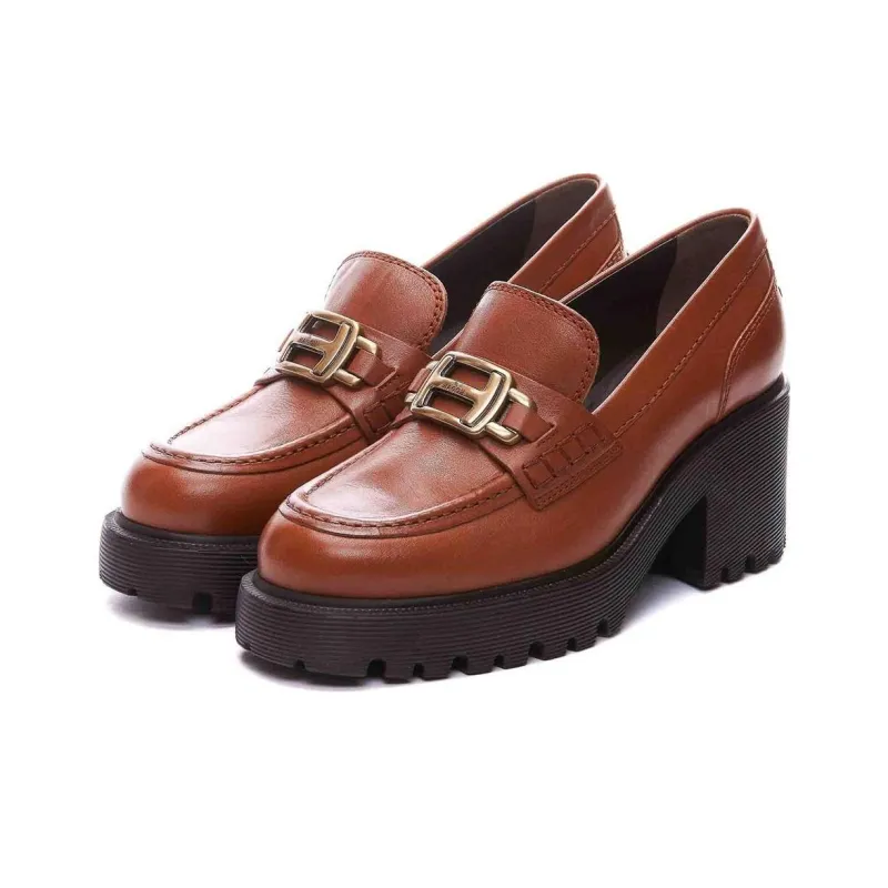 HOGAN Logo Buckled Slip On Loafers Women's-2