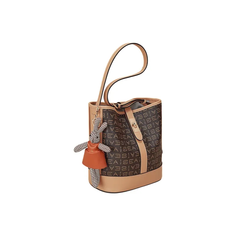 Marino Orlandi Synthetic Leather PVC Shoulder Bag Mom Bag Crossbody Bag Large Size Women's Coffee-2