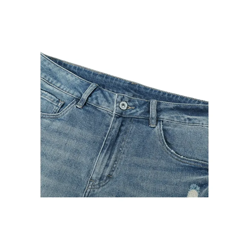 DAVID NAMAN Denim Shorts Men Light Blue-3