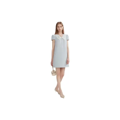 Caroline Short-Sleeved Dresses Women's Tranquil Blue