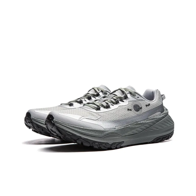 SOULLAND x LiNing Cushioning Slip Resistant Abrasion Resistant Rebound Low Top Running Shoes Men's Gray-2