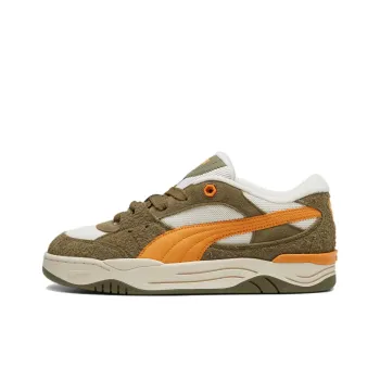 PUMA 180 Leather Anti Slip And Wear Resistant Breathable Low Top Casual Shoes Unisex Olive Green
