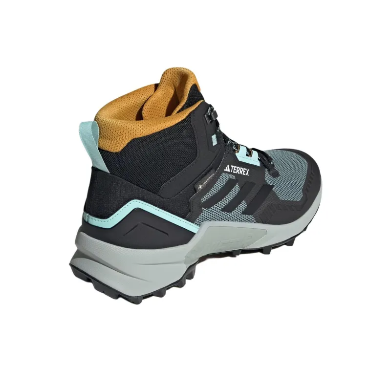 Adidas Terrex Swift R3 Mid Gore Tex Semi Flash Aqua Core Black Preloved Yellow-3