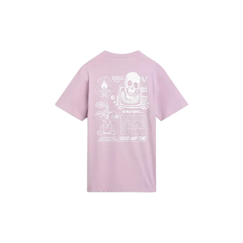 Vans CRAZY EDDY Drop Shoulder Sleeve T-Shirt Men's Lilac-1