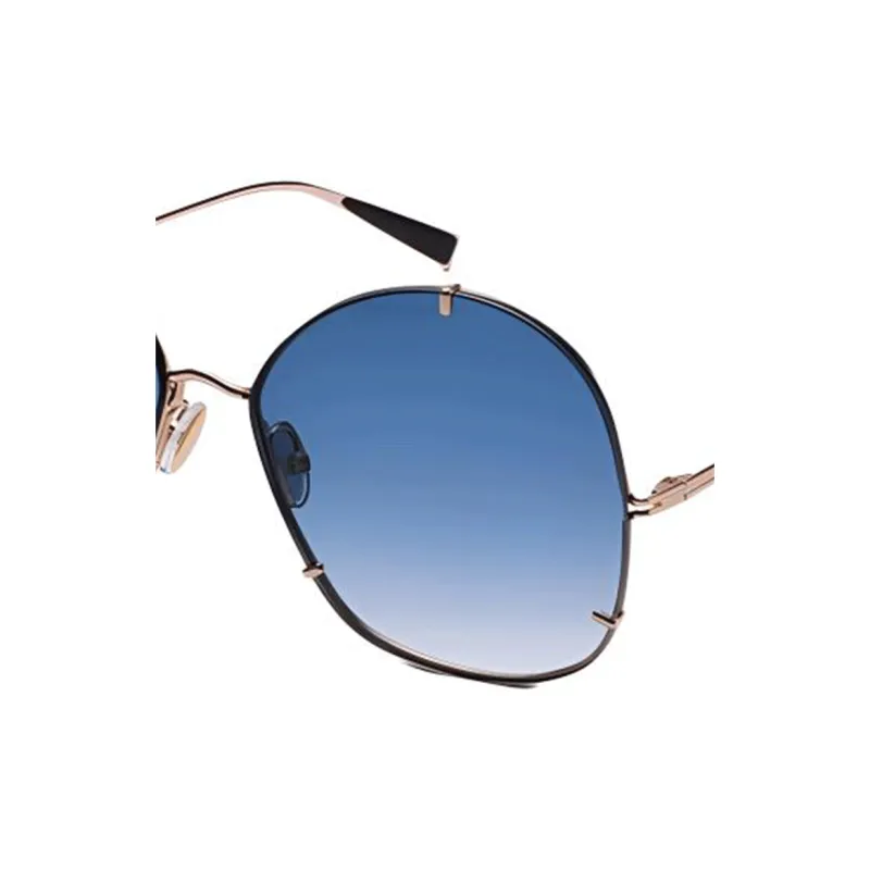 MaxMara Metal Irregular Shape Sunglasses Women's Gold-2