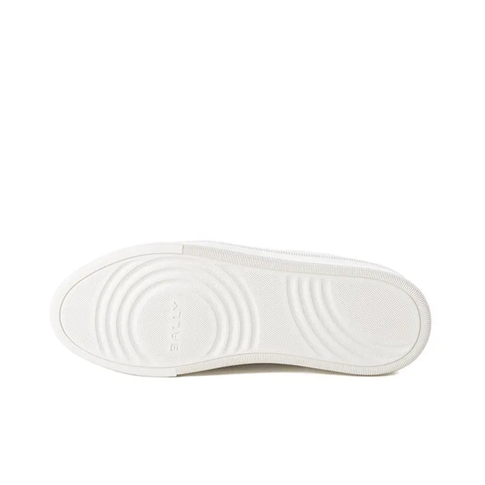 BALLY Low Top Skateboard Shoes Men's White-4