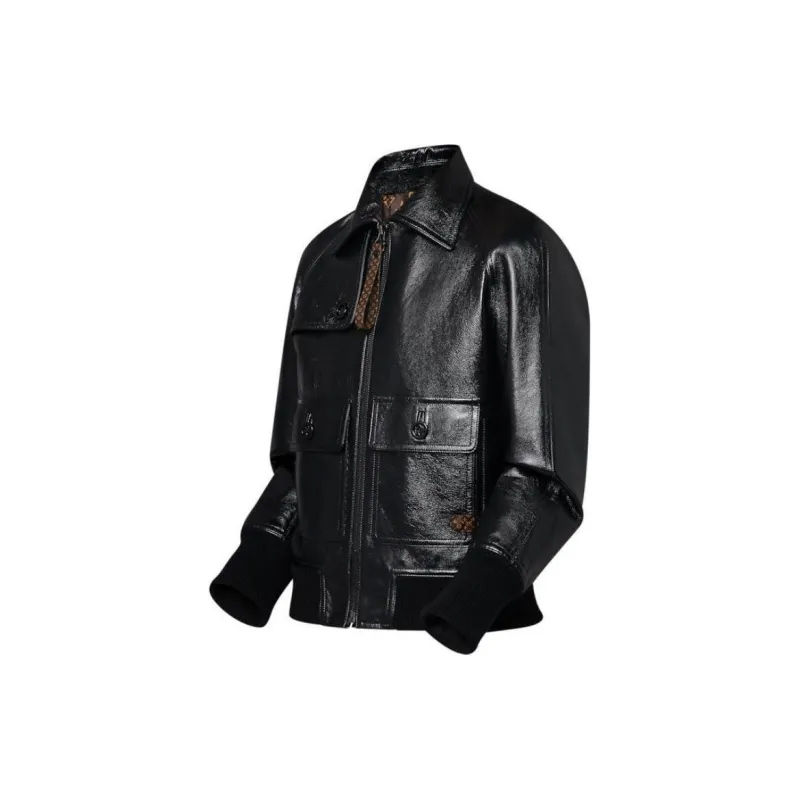 LOUIS VUITTON Calfskin Bomber Jacket-2