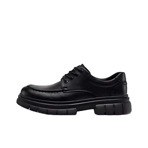 G.N.SHIJIA Dress Shoes Men Low-Top Black