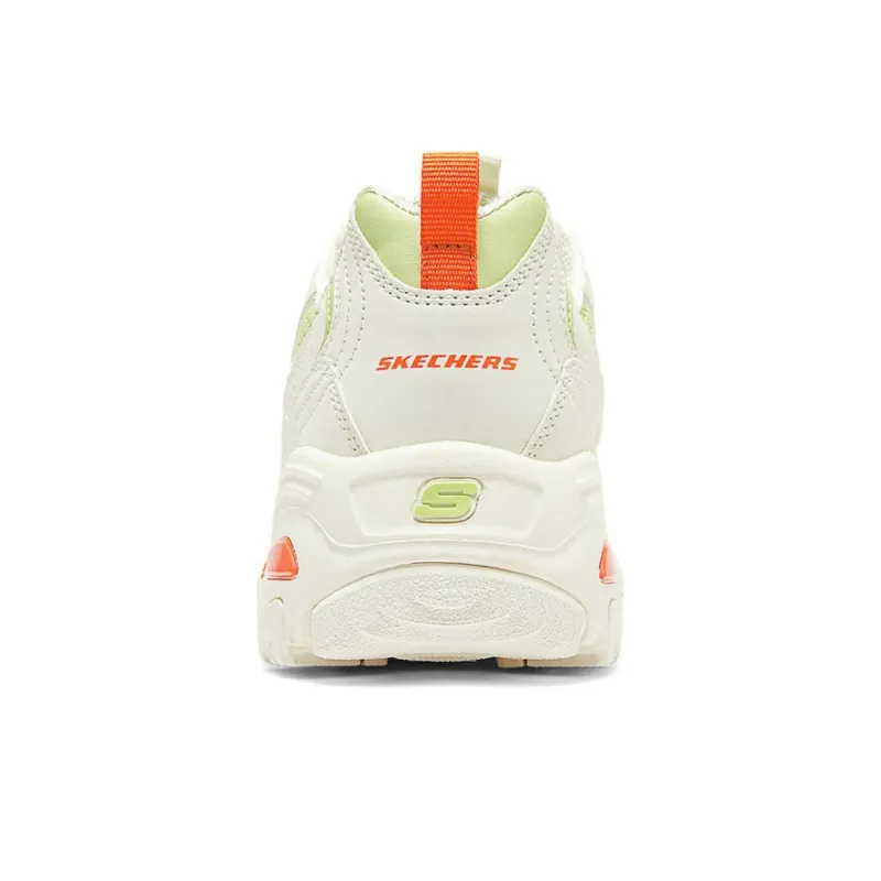 Skechers DLITES Low Top Casual Shoes Women's Beige Green Orange-3