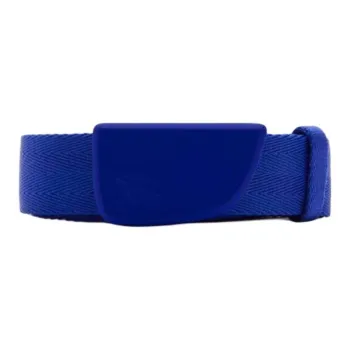 Burberry Solid Color Design Polyester Polyurethane Polyester Brass Rubber Belt Men's Blue Width: 3CM