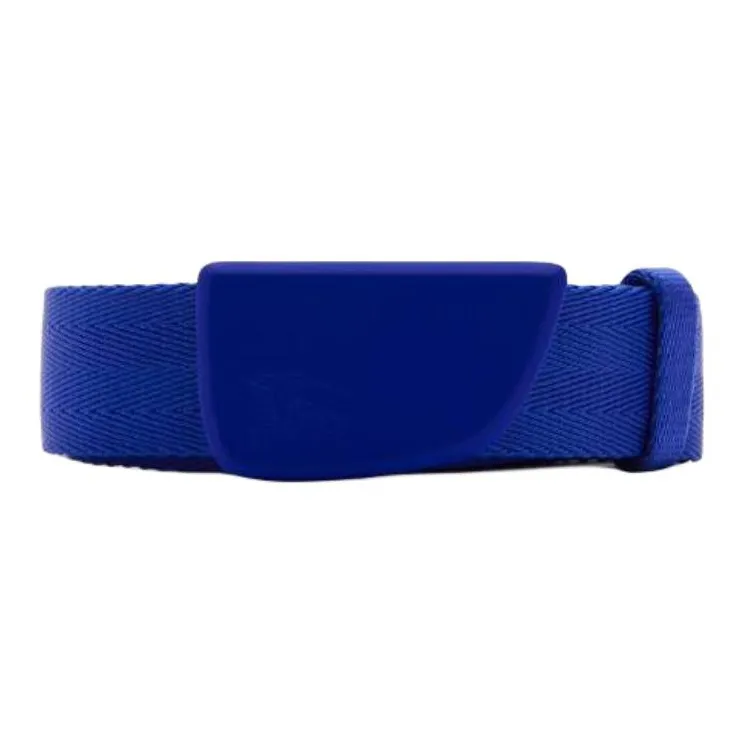 Burberry Solid Color Design Polyester Polyurethane Polyester Brass Rubber Belt Men's Blue Width: 3CM-0