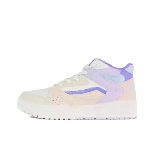 361° Lightweight And Breathable High-Top Skateboard Shoes Women's Purple White